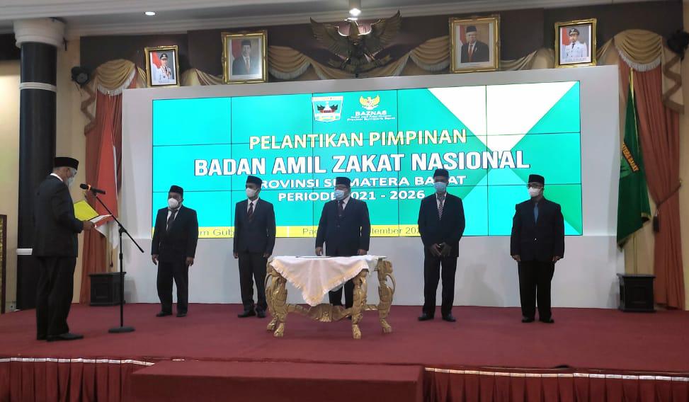 Pimpinan BAZNAS Sumbar dilantik Gubernur secara langsung, Selasa (14/9)