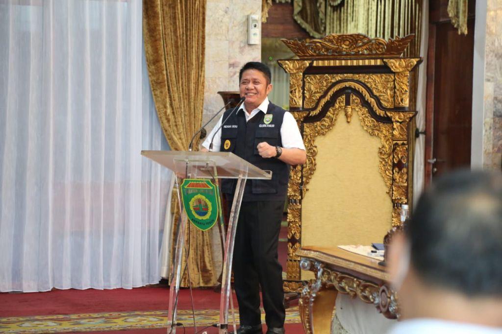 Gubernur Sumatera selatan Herman Deru saat mengisi lokakarya di Kampus UIGM, Rabu (8/9/21)