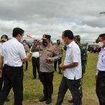 Kapolda Sumut Dampingi Menko Marves RI meninjau Pengembangan Pertanian Food Estate di Kabupaten Humbahas