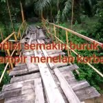 Kondisi Jembatan Gantung Desa Selali Sangat Mengkhwatirkan