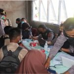 Sat.Lantas Polres Tanah Datar Melakukan Vaksibasi di SMPN 2 Batusangkar