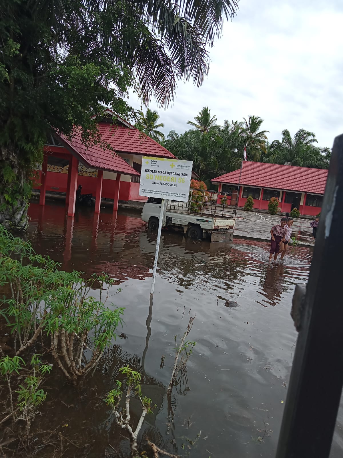 Salah satu lokasi terdampak banjir di Desa Penago Baru, Kabupaten Seluma.