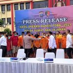 Poldasu Gelar Press Rilis, Empat Puluh Tersangka Terjaring Razia Kancil Toba 2021