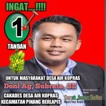 Desa Air Kopras Mengharapkan Doni Ag. Subrata.SE Sebagai Kades