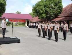 Kapolres Binjai Pimpin Pelaksanaan Upacara Korps Raport Kenaikan Pangkat Perwira Dan Bintara