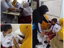 SDN Balongsari 1/500 Siswa Mengikuti Vaksinasi Sinovac Sangat Antusias, Patut Diajungi Jempol