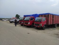 Ditreskrimsus Poldasu Amankan 8 Truk Asal Malaysia Tanpa Dokumen