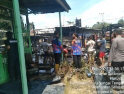 Tiga Rumah Warga dan Gudang di Haruyan Seberang Ludes Terbakar