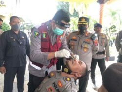 Polresta Banyuwangi Gencarkan Pamor Keris dan Swab Antigen serta Wajibkan Scan Barcode Peduli Lindungi