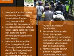 Literasi Moderat Angkat Bicara Permasalah Desa Wadas, Aparat Seharusnya Humanis Bukan Refresif