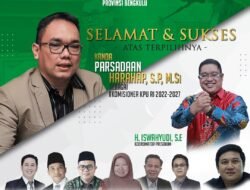 Syukur dan bangga KAHMI dan HMI Bengkulu Parsadaan Harahap Anggota KPU RI