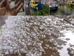 Sebagian Wilayah Surabaya dilanda Hujan Es Batu