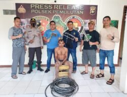 Kepergok Petugas yang Sedang Patroli, Maling Kabel Jalan Tol Digaruk Tim Crocodile Polsek Pemulutan