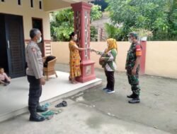 Bersama Nakes Bhabinkamtibmas Polres Deli Serdang melaksanakan Tracing Di Dusun Sunda Desa Pasar V Kebun Kelapa