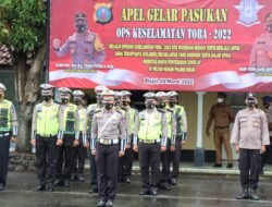 Polres Binjai Bersama Instansi Terkait Laksanakan Gelar Pasukan Ops Keselamatan Toba-2022