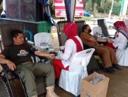 HUT Satpol PP Kota ke-72 dan HUT Satlinmas Ke-60 Lakukan Donor di Kota Palembang