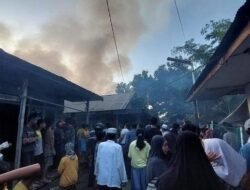 Kebakaran Besar Landa Balangan. Hanguskan 9 Rumah Warga dan Dua Ruang Kelas SMA Paringin