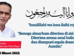 Turut Berduka, Bapak Said Khaidar Kadispora Kota Batam Tutup Usia