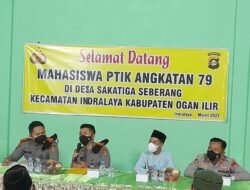 Kapolsek Indaralaya Sambut Kunjungan Mahasiswa PTIK
