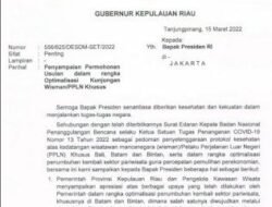 Presiden RI Tanggapi Surat Gebernur Kepri terkait Optimalisasi