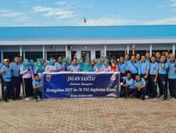 Menyambut Hut Ke – 76 TNI AU Personil Lanud Hang Nadim Laksanakan Jalan Santai