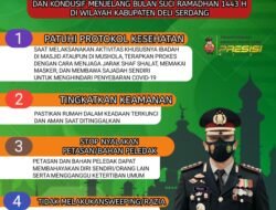 Kapolresta Deli Serdang sampaikan Himbauan Kamtibmas menjelang bulan suci Ramadhan 1443 H