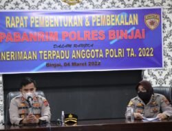 Kapolres Binjai Hadiri Rapat Penerimaan Terpadu Anggota Polri T. A. 2022