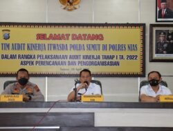 Itwasda Polda Sumut melaksanakan Audit Kinerja Tahap I di Polres Nias