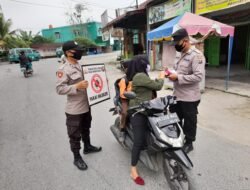 Pastikan Masyarakat Patuhi Prokes, Polsek Teluk Mengkudu Gencar Lakukan Ops Yustisi