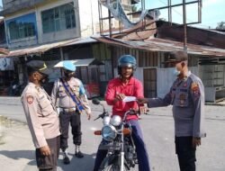 Ops Yustisi, Polsek Pantai Cermin Himbau Masyarakat Patuhi Prokes