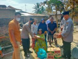 Turut Prihatin Atas Musibah, Polsek Perbaungan Serahkan Bantuan Sembako Korban Kebakaran
