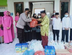 Polsek Medan Timur Bagikan Sembako Ke Panti Asuhan Al Wasliyah