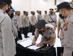 Polres Binjai Melaksanakan Sertijab Jajaran Kasat