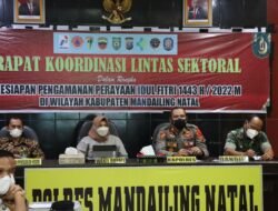 Kapolres Madina Pimpin Rakor Lintas Sektoral Dalam Rangka Ops Ketupat Toba 2022