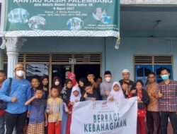 Alumni Donor Cinta Sriwijaya Berbagi Kebahagiaan di Bulan Ramadhan 1443
