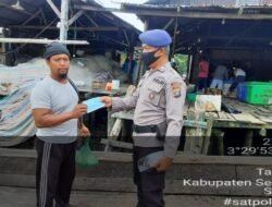Binluh Perairan, Sat Pol Airud Polres Sergai Himbau Masyarakat Nelayan Tetap Patuhi Prokes