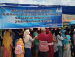 Kapolsek Indralaya Pimpin Operasi Pasar Murah Minyak Goreng