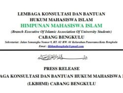 LKBHMI Cabang Bengkulu Sampaikan Sikap Tegas Terkait Penahanan 3 Kader HMI
