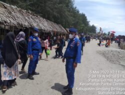 Amankan Wisata Bahari, Satpolair Polres Serdang Bedagai Patroli Laut