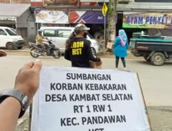 Relawan LBDH HST Galang Pendanaan, Bantu Korban Kebakaran di Kambat Selatan