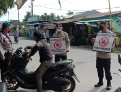 Antisipasi Covid 19, Polsek Teluk Mengkudu Gencar Lakukan Ops Yustisi