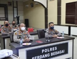 Kapolres Serdang Bedagai Ikuti Zoom Metting Kunker Kabaharkam Polri