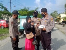 Pastikan Masyarakat Patuhi Prokes, Polsek Tanjung Beringin Gencar Lakukan Ops Yustisi