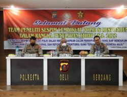 Polresta Deli Serdang terima kunjungan Team Peneliti dari Sespim Lemdiklat Polri