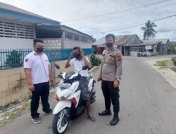 Polsek Lahewa bagikan Masker Gratis, Antisipasi penyebaran Virus Covid-19