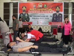 Polres Nias Gelar Donor Darah serentak, Sambut Hut Bhayangkara ke-76 Tahun 2022