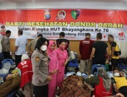 Sambut HUT Bhayangkara ke-76, Polresta Deli Serdang Gelar Bakti kesehatan Donor Darah