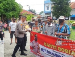 Sambut HUT Bhayangkara ke 76, Polsek Pantai Cermin Gelar Bakti Sosial