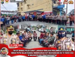 Binmas Polres Pematangsiantar mendampingi Tim Direktorat Binmas Polda Sumut Laksanakan Penilaian Satkamling Merah Putih