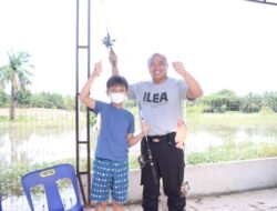Meriahkan HUT Bhayangkara 76, Kapolres Sergai dan Masyarakat Mancing Bersama